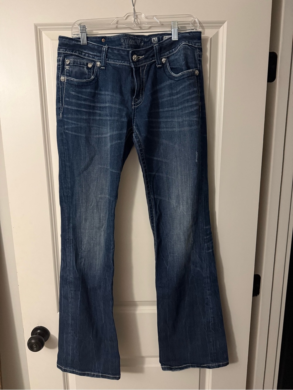 Miss Me Dark Blue Bootcut Jeans.